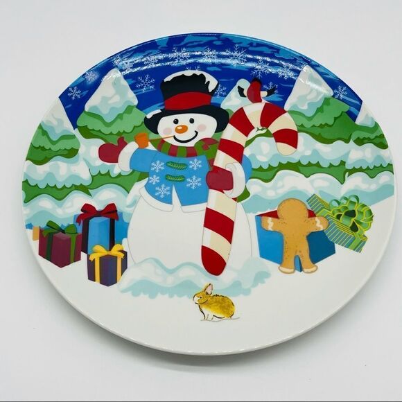 NIB Snowman Christmas 4-pc Dinner Set #2 - Picture 9 of 10